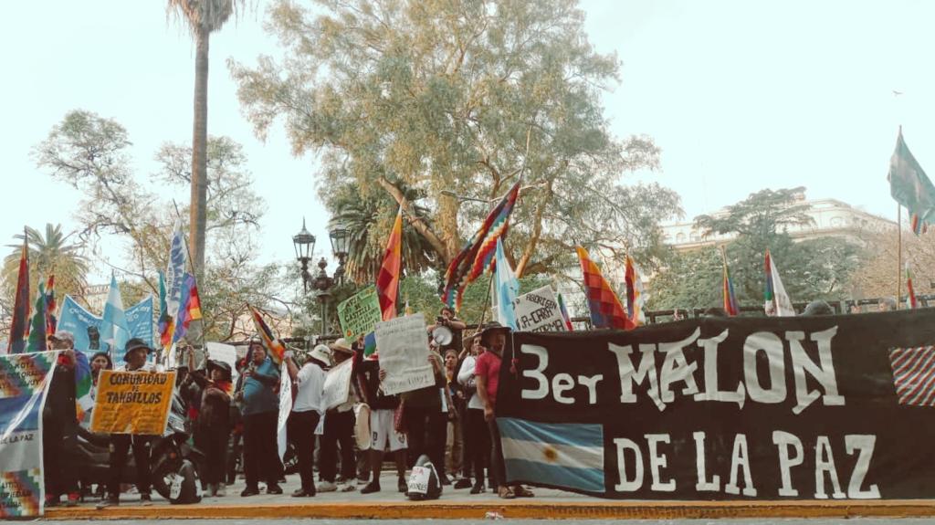 El Tercer Malón de la Paz se encuentra en Buenos Aires acampando en Plaza Lavalle