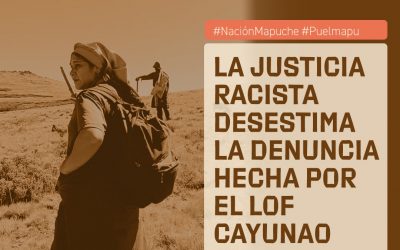 La justicia racista desestima la denuncia hecha por el Lof Cayunao